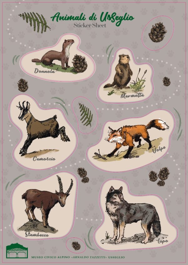 Sticker animali Usseglio